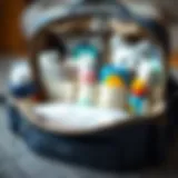 Modern diaper bag showcasing organizational compartments