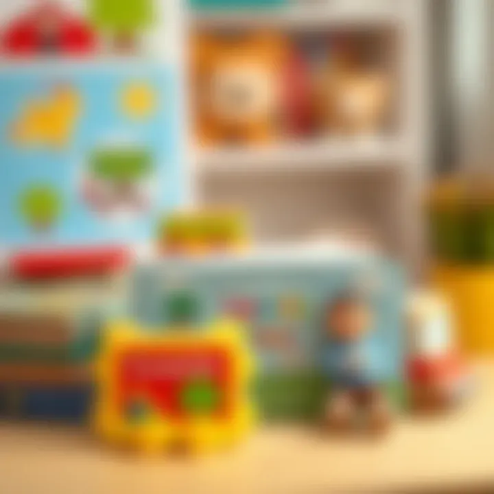 Selection of educational books for babies