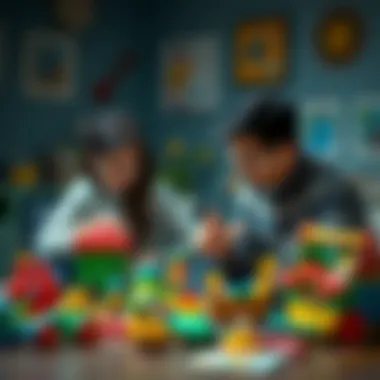 Parents engaging in teaching with educational toys