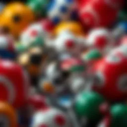 Vibrant collection of luxury balls showcasing their unique designs