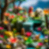 A vibrant scene depicting the magical world of Enkanto 2 with colorful flora and fauna.