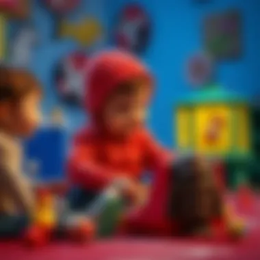 Engaging children in a playful atmosphere during the game.