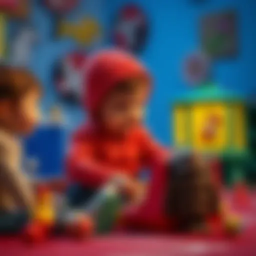 Engaging children in a playful atmosphere during the game.