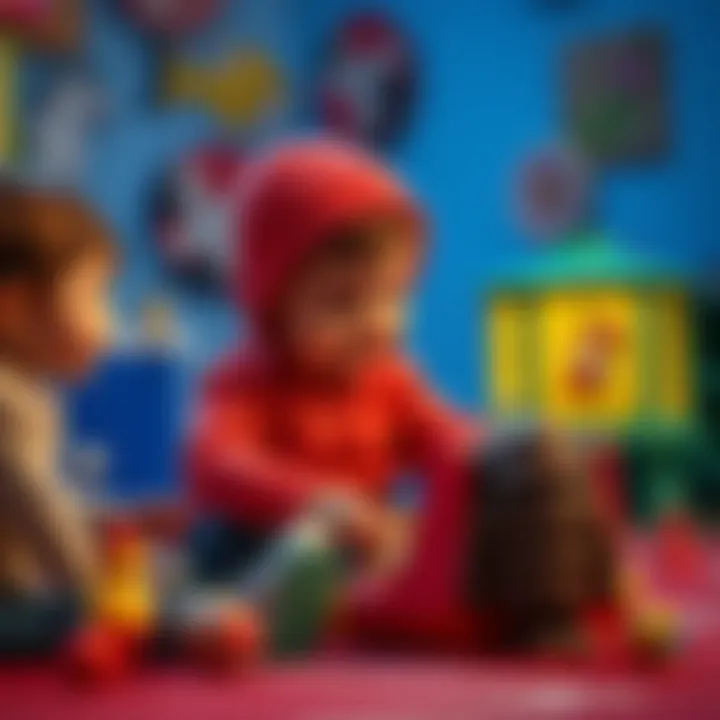 Engaging children in a playful atmosphere during the game.