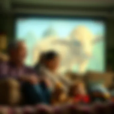 A heartwarming image of family watching Kral Şakir together, symbolizing the shared experience between parents and children.