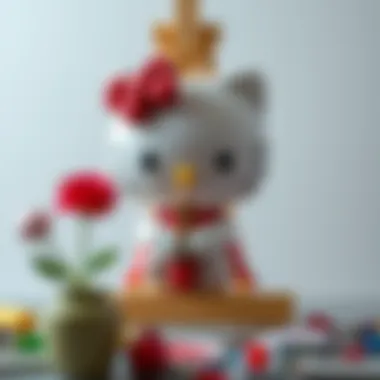 A finished Hello Kitty painting showcasing artistic talent