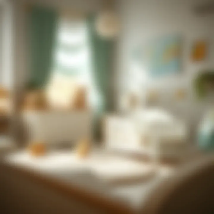 Calm nursery with soft lighting