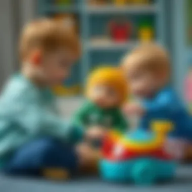 Social interaction and teamwork in play with educational toy