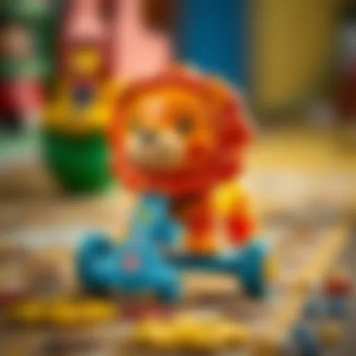 Colorful design of the Fisher Price Lion Walker