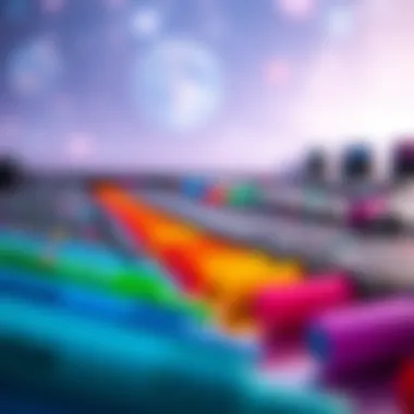 Vibrant galaxy-themed markers enhancing creativity