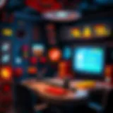 Interactive play area within Jimbo's Control Center