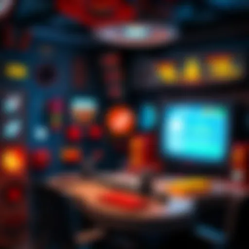 Interactive play area within Jimbo's Control Center