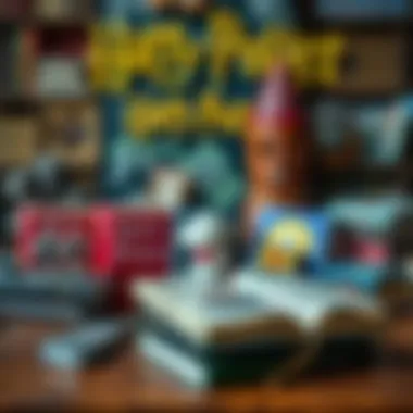 A variety of Harry Potter books and educational materials