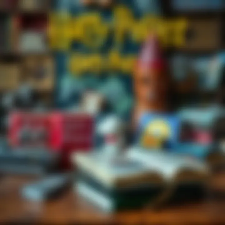 A variety of Harry Potter books and educational materials