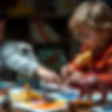 Kids exploring different animal species through art