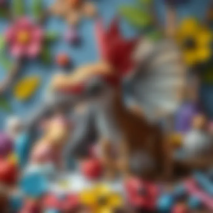 Vibrant animal illustrations for kids to color