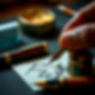 Artisanal materials used in luxury pen crafting