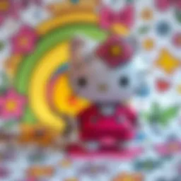 A vibrant Hello Kitty coloring page filled with creative designs