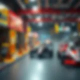 Dynamic race game environment showcasing competitive elements