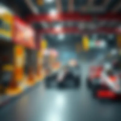 Dynamic race game environment showcasing competitive elements