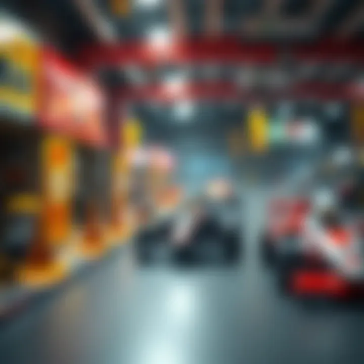 Dynamic race game environment showcasing competitive elements