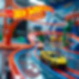 A dynamic Hot Wheels track showcasing vibrant colors and thrilling designs.