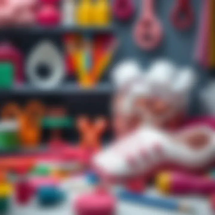 Colorful materials for crafting