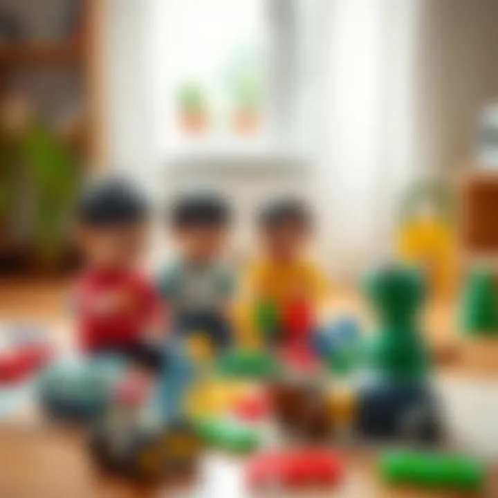 Cognitive Development Through Play An interactive learning session with educational toys, enhancing cognitive skills