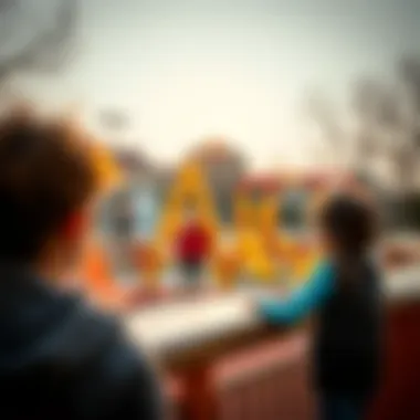 Parents observing their children at a well-designed playground