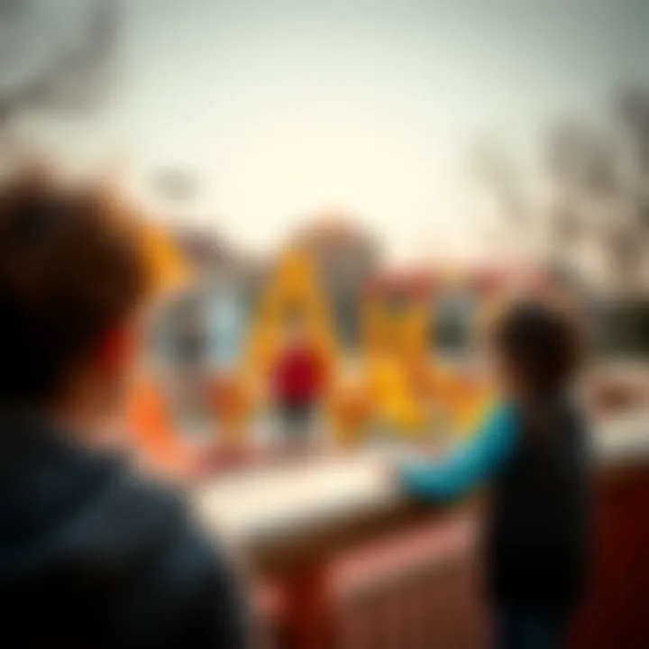 Parents observing their children at a well-designed playground