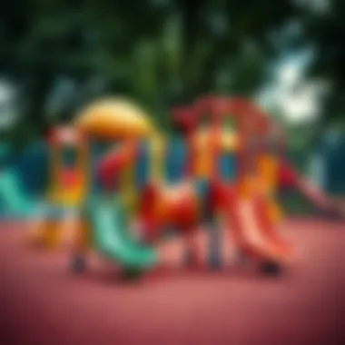 A variety of play equipment designed for physical activity