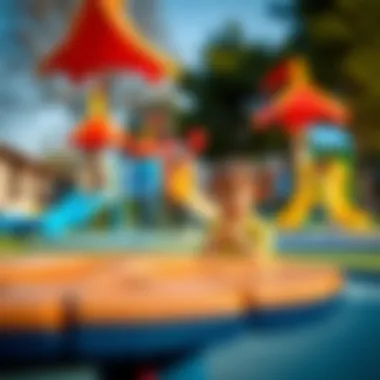 A vibrant playground in Izmit with children playing and exploring