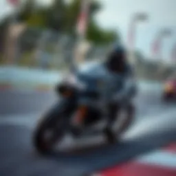 Dynamic portrayal of Jackson Storm racing on the track, showcasing his sleek design and speed.