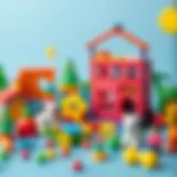 A vibrant assortment of Janjan toys designed for creativity and education