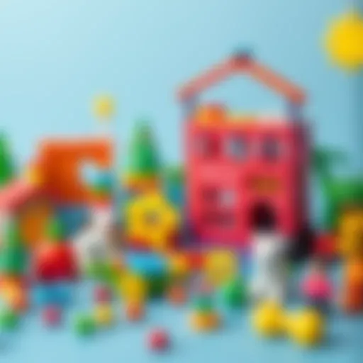 A vibrant assortment of Janjan toys designed for creativity and education