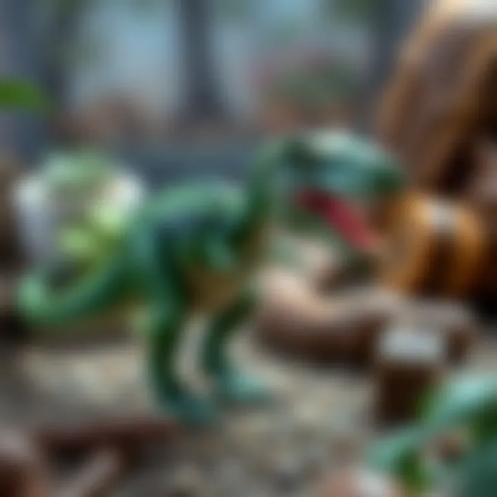 Educational Play with Dinosaur Figure Educational play with the Jurassic World dinosaur figure