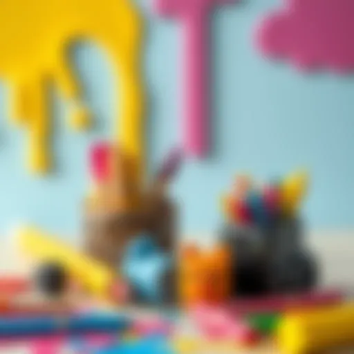 Vibrant color palette for children’s art materials