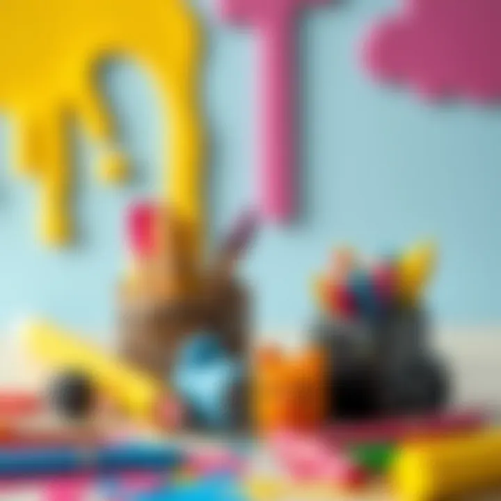 Vibrant color palette for children’s art materials