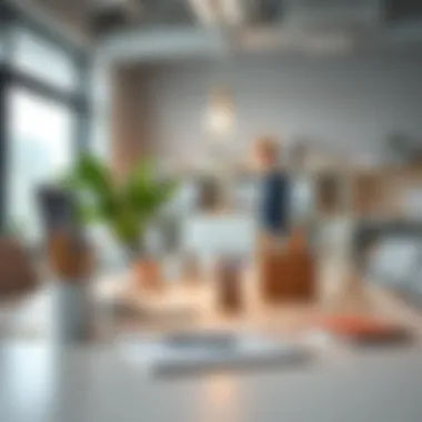 Modern office featuring functional stationery