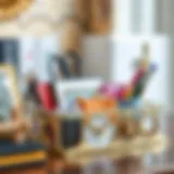 Elegant organizer with stationery items