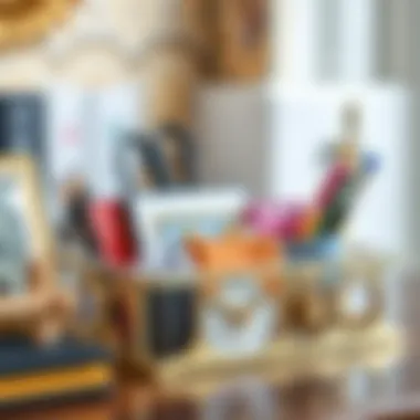 Elegant organizer with stationery items