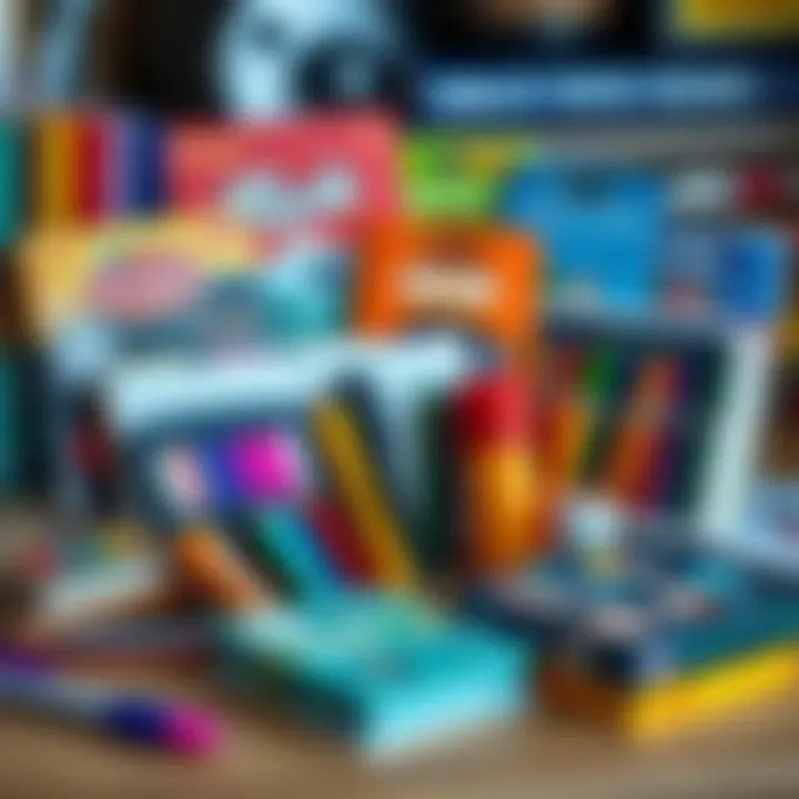 A collection of various types of stationery products with covers.