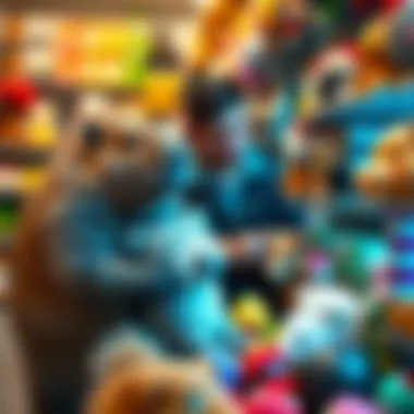 Parents Selecting Capybara Toys Parents selecting capybara toys in a store