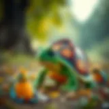 Colorful turtle backpack designed for children's education