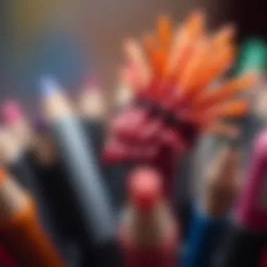 Artistic creation made with felt-tip pens