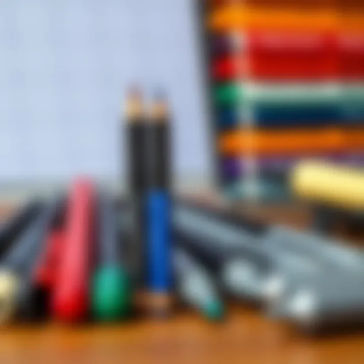 Comparison of different felt-tip pen sets