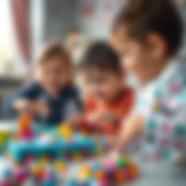 Children engaging in Aquabeads playtime