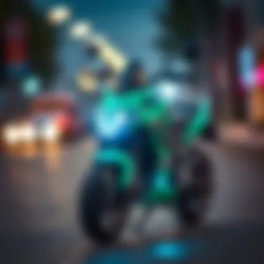 A vibrant Kral electric motorcycle designed for children, showcasing its fun features.