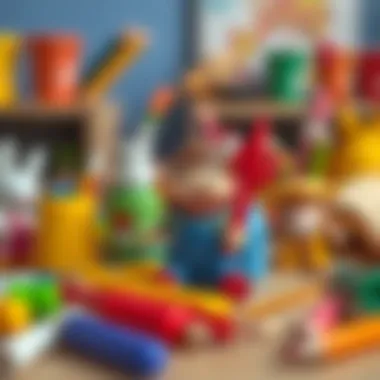 Creative art supplies for preschool activities