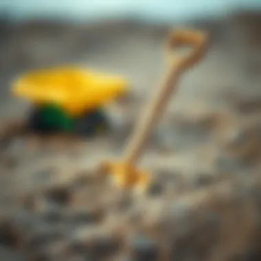 Parents selecting the right sand shovel for their child